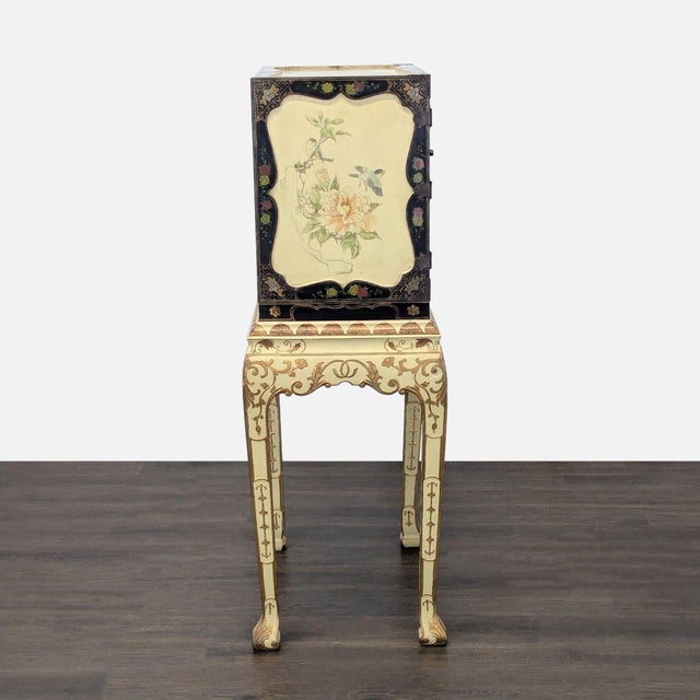 Vintage Chinoiserie Lacquered Jewelry Chest For Sale In San Francisco - Image 6 of 11