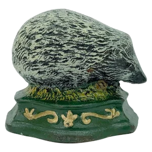 1990s Cast Iron Woodchuck Doorstop