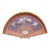 19th Century French Hand-Painted Fan With Carved Bone Handle in Frame For Sale