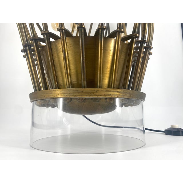 Art Deco 28-Arm Lamp Object with Acrylic Glass Ring, 1920s For Sale - Image 4 of 15