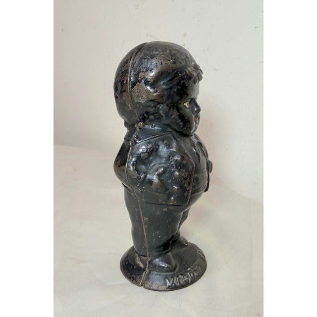 Rare Antique 19th Century 1880's Painted Cast Iron Middy Boy Coin Still Bank For Sale In New York - Image 6 of 10