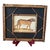 A coordinating pair of decorative animal prints depicting an elephant and a leopard in warm, natural-history-style...