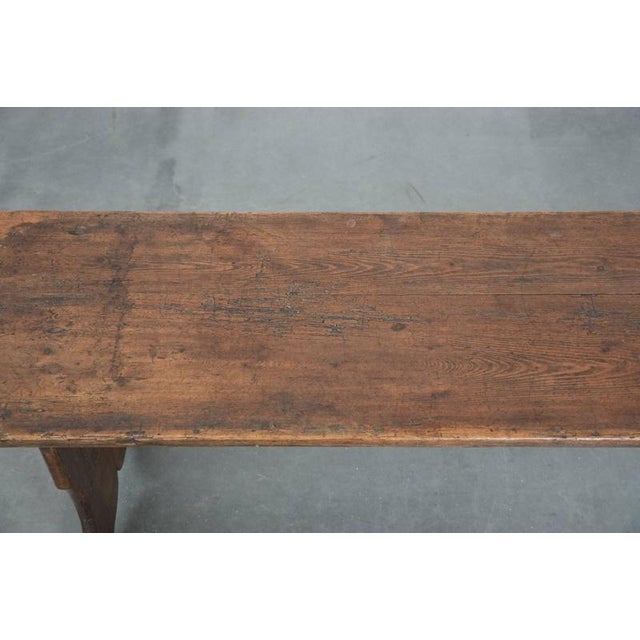 Antique English Hallway or Dining Bench in Pinewood For Sale - Image 6 of 17