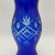Traditional Mid 20th Century Cobalt Cut to Clear Hurricane Globe For Sale - Image 3 of 3
