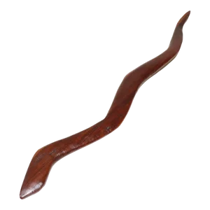 American Folk Art Hand-Carved Rosewood Snake