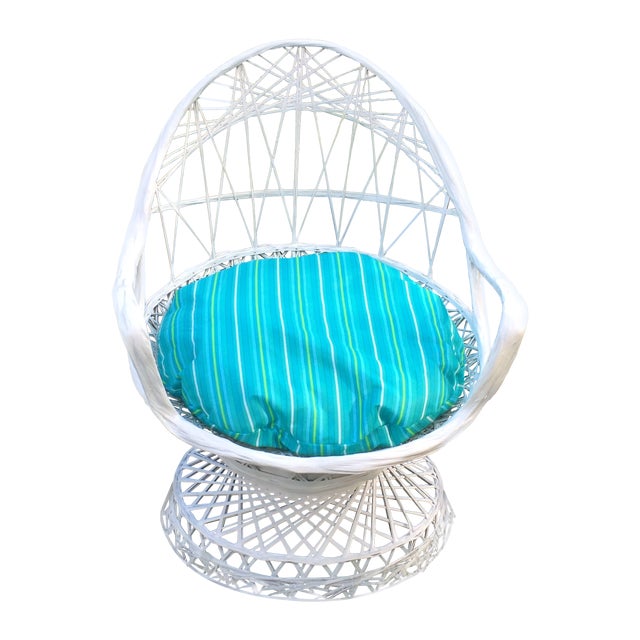 Russell Woodard Spun Fiberglass Swivel Rocker Chairish