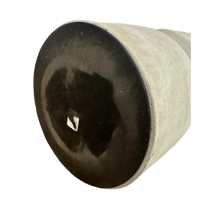 Gray 1990s Post Modern Concrete Brutalist Table Lamp or Floor Lamp Drum Lamp Shade For Sale - Image 8 of 11