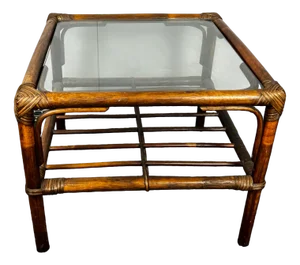 Mid-Century Bamboo Coffee Table