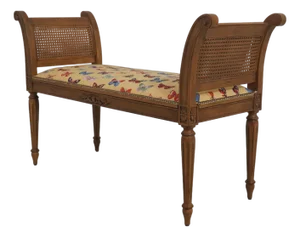 French Louis XVI Cane Side Window Bench