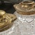 Victorian Early 20th Century Art Nouveau Cut Crystal & Gilt Copper Dresser Jars, Pair For Sale - Image 3 of 12