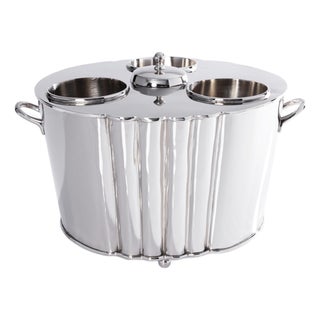 Dijon Brass 3-Bottle Wine / Champagne Cooler For Sale