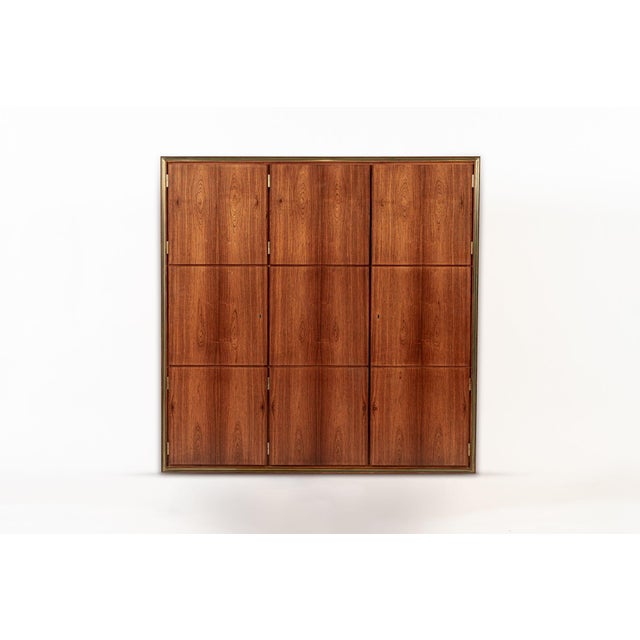 Mid-Century Modern Exceptional Mid Century Danish Modern Floating Rosewood Wall Cabinet 1950s For Sale - Image 3 of 13