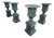 Patinated Iron Garden Urns, Italy, 1990s, Set of 4 For Sale