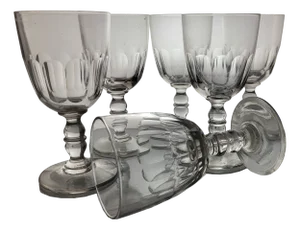 Antique Wine Glasses, 1890s, Set of 6