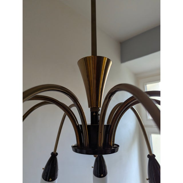 Nine-Light Pendant Light from LBL Germany, 1950s For Sale - Image 4 of 11