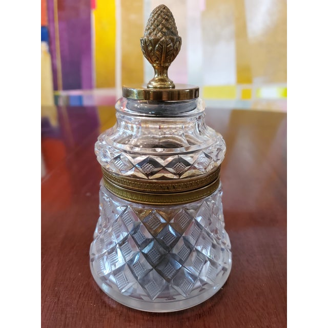 Bronze Vintage Baccarat Style Bell Shape Crystal Bronze Jewel Box For Sale - Image 8 of 9