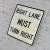 Contemporary Vintage Right Lane Must Turn Right Large Steel Traffic Sign For Sale - Image 3 of 11