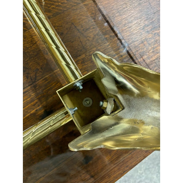 Metal Vintage Hollywood Regency Labarge Style Brass and Glass Side End Coffee Table For Sale - Image 7 of 12