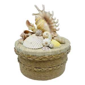 Vintage Handcrafted Shell Basket