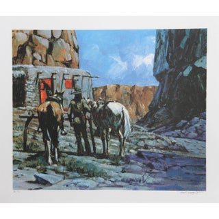 Noel Daggett, Last to Arrive, Lithograph For Sale