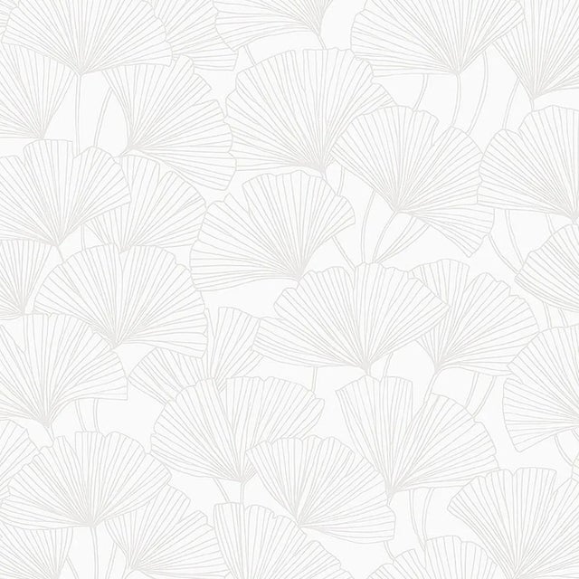 Sample - Borastapeter Ginkgo Wallpaper in Pearl For Sale