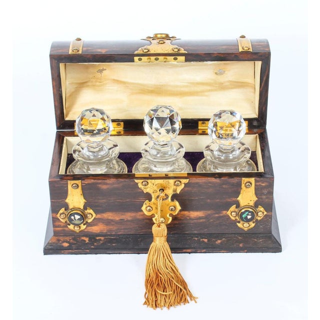 19th Century Coromandel & Brass Mounted Scent Bottle Box, Set of 4 For Sale - Image 13 of 13