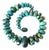 Hubei Turquoise Beaded Necklace With Sterling Silver Turquoise Clasp, 21.5" For Sale
