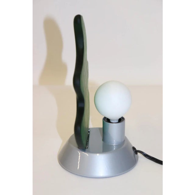 Glass 1990s Modern Itre Table Lamp Green Glass For Sale - Image 7 of 10