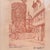 Vintage 1948 sepia architectural city view print depicting the Hexenturm (Witches' Tower) in Fulda, Germany, a preserved...