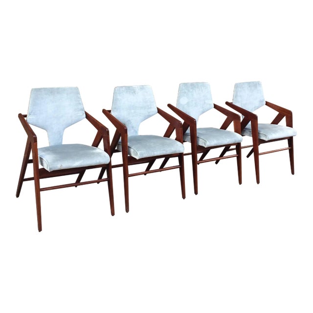 1950s Compass Chairs by Cornelis Zitman for Tecoteca - Set of 4 For Sale