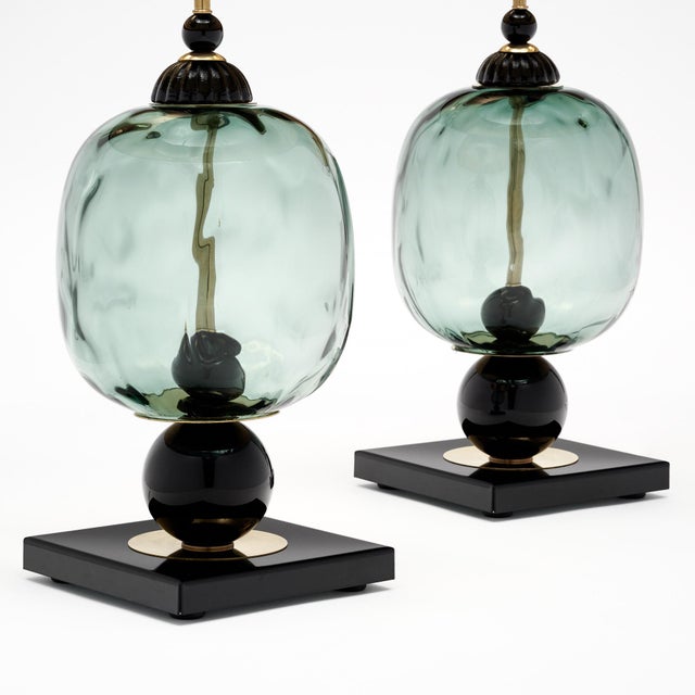 2020s Black Murano Glass Modernist Lamps For Sale - Image 5 of 9