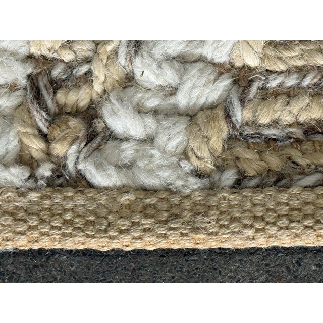 9ft × 11ft 11in West Elm Geometric Wool Jute Area Rug For Sale - Image 11 of 12