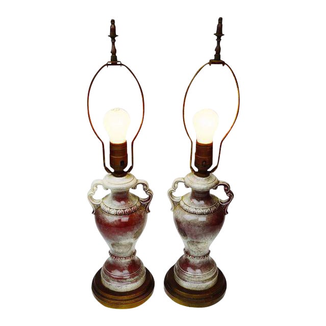 Antique Ceramic Table Lamps - A Pair | Chairish