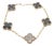 Mid 20th Century Van Cleef & Arpels Alhambra Rose Gold Obsidian Bracelet For Sale