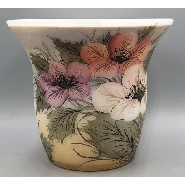 Iridescent Vase with Floral Pattern by Erwin Eisch, 1991 For Sale - Image 13 of 14