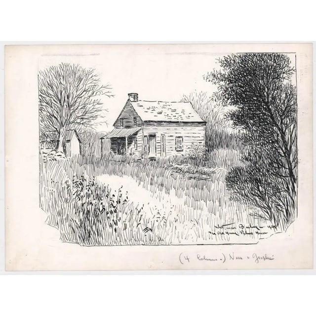 Whitman Bailey (1884-1954) drawing of the Henry Palmer House in Stamford, Connecticut. Signed and dated' inscribed "The...