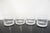 Tiffany & Co. set of 4 crystal old fashioned, low ball double shot glasses with a mid-century modern style acid-etched...