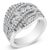 Contemporary .925 Sterling Silver 2.00 Cttw Lab Grown Diamond Cluster Band Ring, Size 9 For Sale - Image 3 of 6