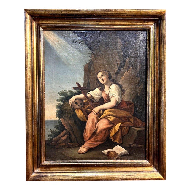 Magdalene in Ecstasy, Early 18th Century, Oil on Canvas For Sale