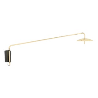 Signal Arm Sconce - Long / Brass, Modern, Hardwired, Minimal Led Wall Light For Sale