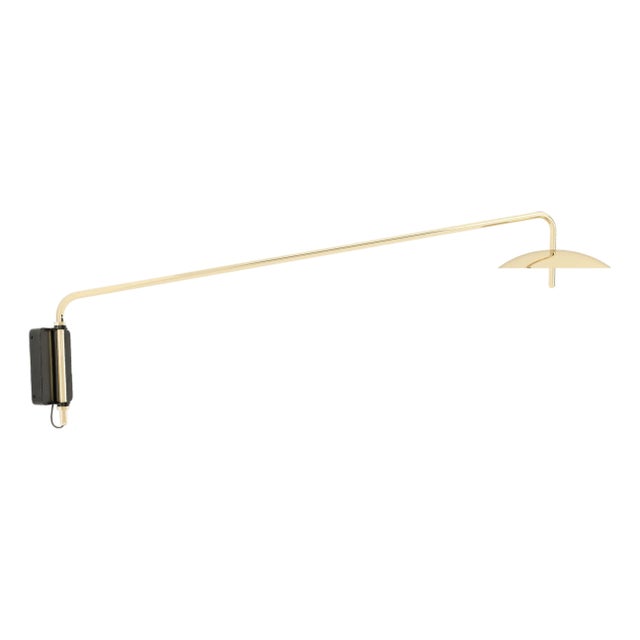 Signal Arm Sconce - Long / Brass, Modern, Hardwired, Minimal Led Wall Light For Sale