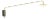 Signal Arm Sconce - Long / Brass, Modern, Hardwired, Minimal Led Wall Light For Sale