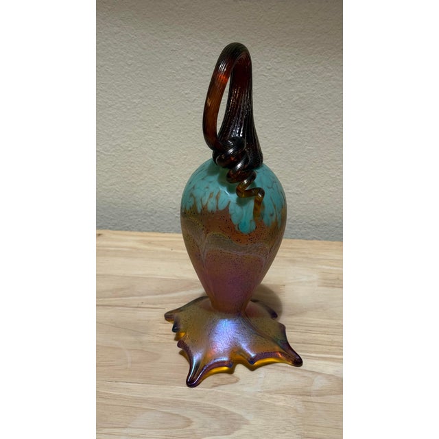 2010s 2018 Jack Pine Hand Blown Iridescent Art Glass Sculpture For Sale - Image 5 of 11