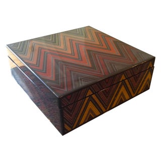 Missoni Lacquer Box - Chevron For Sale