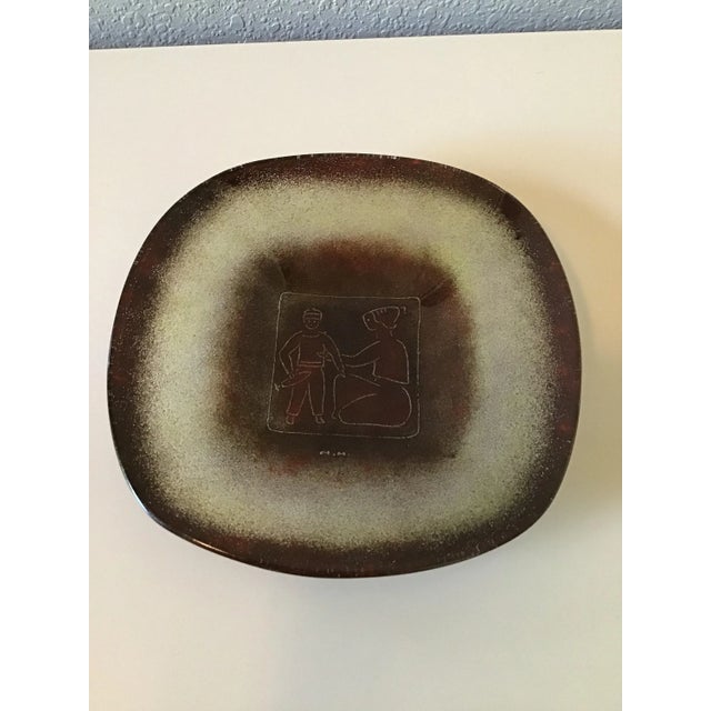 Vintage Maurice Heaton Mid-Century Modern Fused Glass Plate For Sale - Image 6 of 9