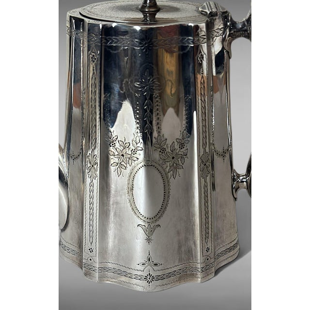 Silver Mid 19th Century Martin Hall & Co. English Silver-Plated Tea and Coffee Service For Sale - Image 8 of 18