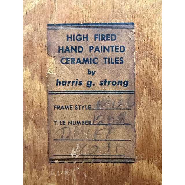 1960s Harris G. Stron Twelve Ceramic Tile Modernist Woman's Portrait For Sale - Image 14 of 14