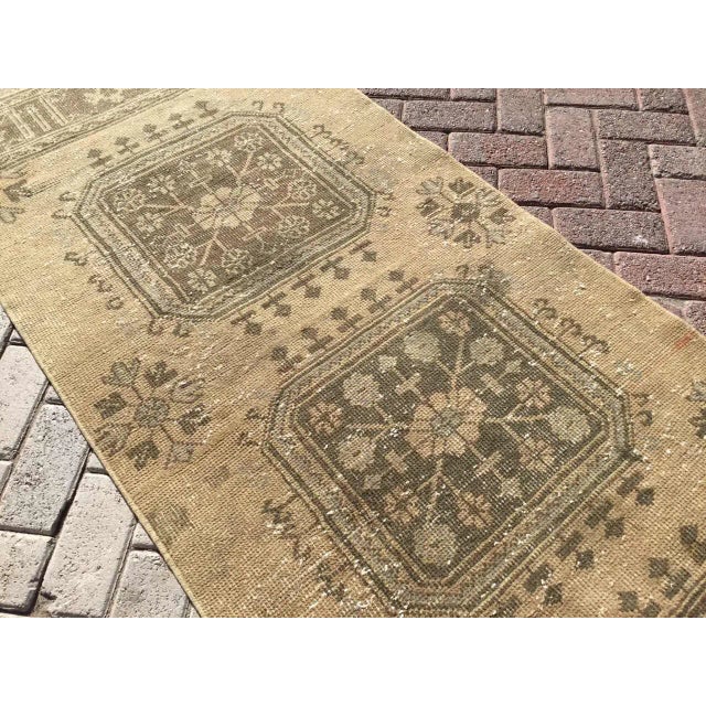 Textile Distressed Oushak Runner - 2'10" x 8'9" For Sale - Image 7 of 9