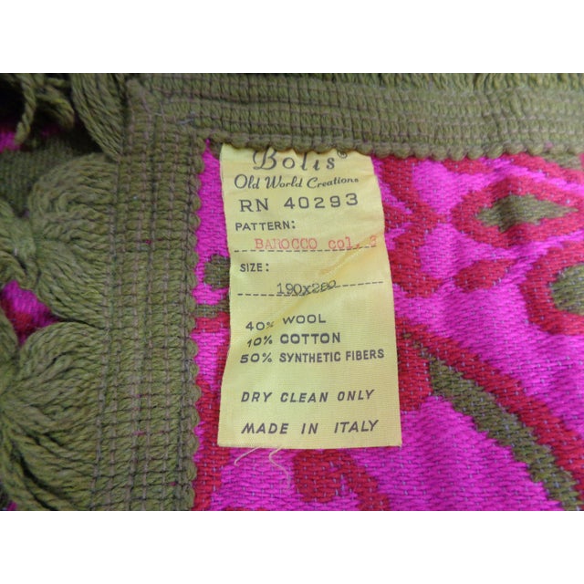 Large Barocco World Creations Wool Bedspread by Bolis, Italy, 1970s For Sale - Image 10 of 18