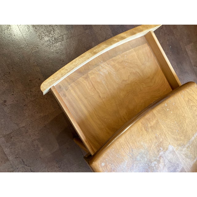 Russel Wright 1956 Heywood-Wakefield Sculptural Step End Table - Project Piece For Sale - Image 4 of 10